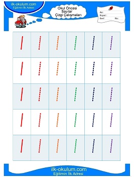 Çocuklar İçin Çizgi Çalışma Sayfaları 